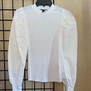 New Look White Puff Sleeve Blouse